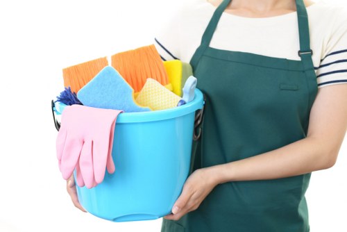 Streatham Cleaners sorting recyclable packaging and waste responsibly