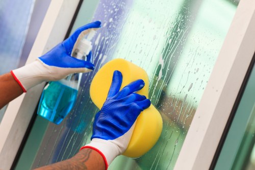Kitchen surface cleaning during domestic cleaning in Streatham