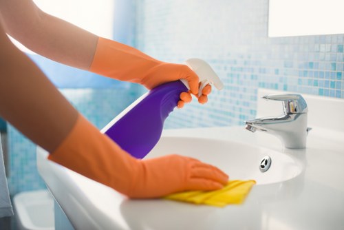 Professional Streatham cleaners refreshing a tidy living room